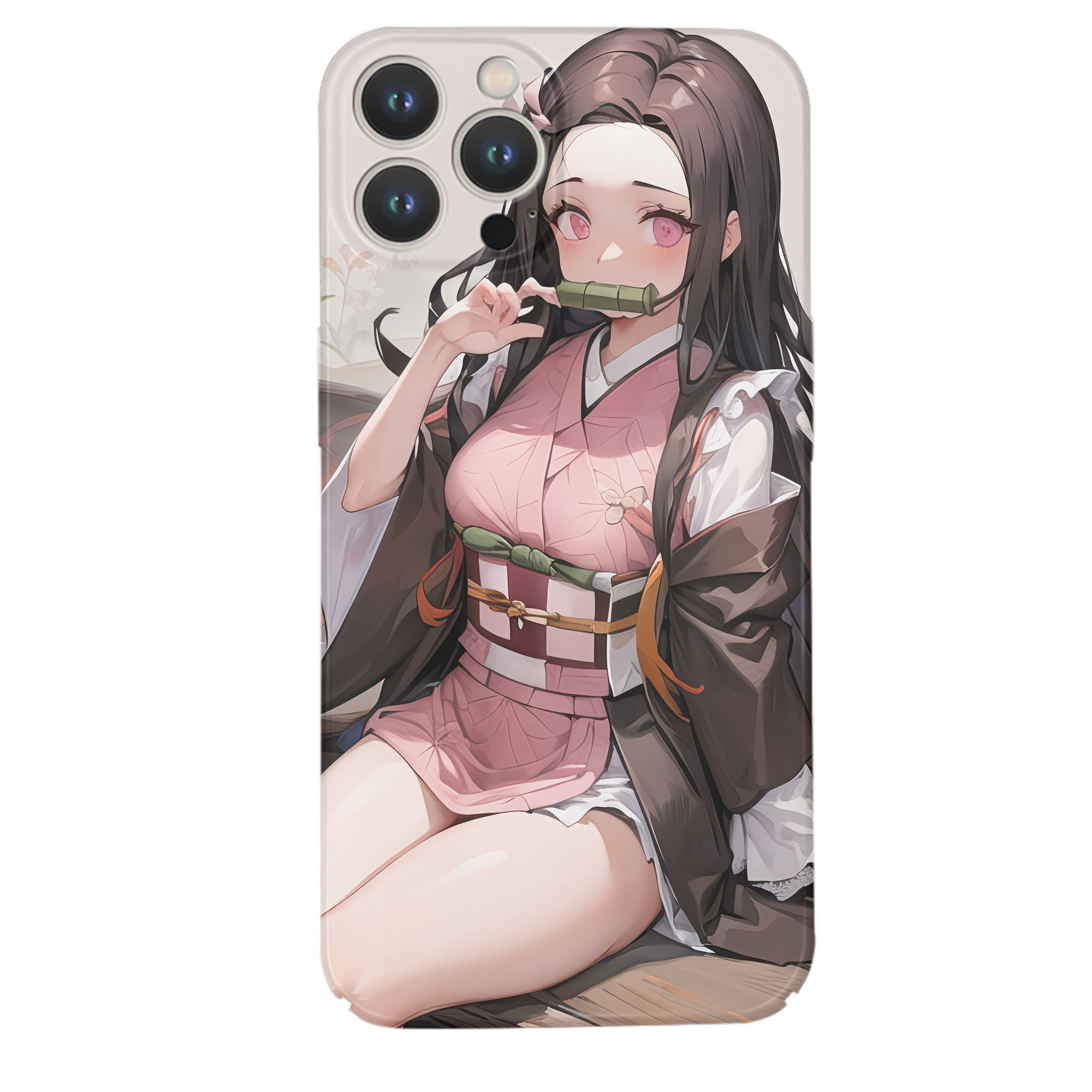 （画像用） 鬼滅の刃（きめつのやいば）竈門 禰󠄀豆子／かまど ねずこ Kamado Nezuko 【iPhone 14シリーズ対応】ハードケース